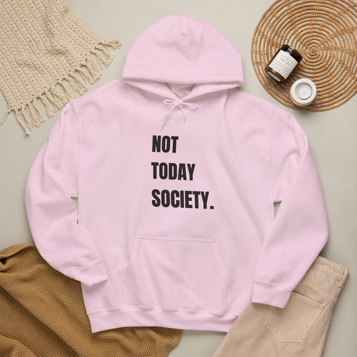 Not Today Society Hoodie | Currently Unavailable Graphic Oversized Hoodie