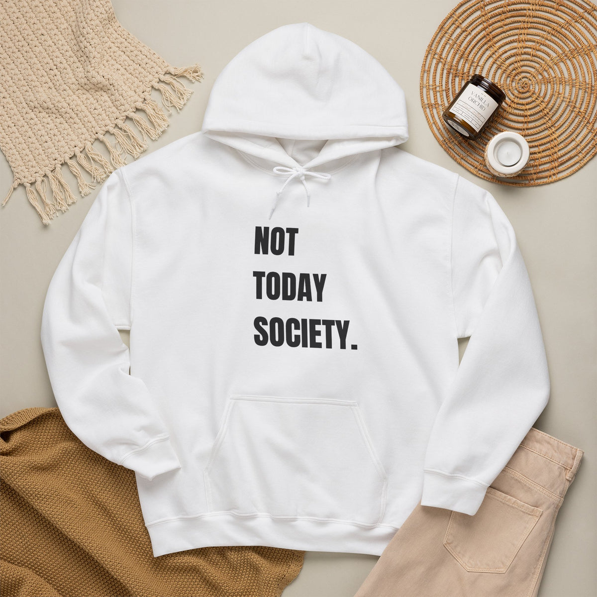 Not Today Society Hoodie | Currently Unavailable Graphic Oversized Hoodie