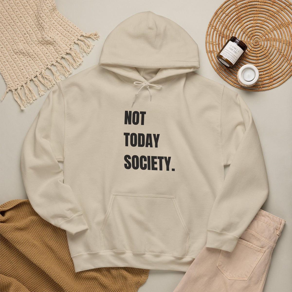 Not Today Society Hoodie | Currently Unavailable Graphic Oversized Hoodie