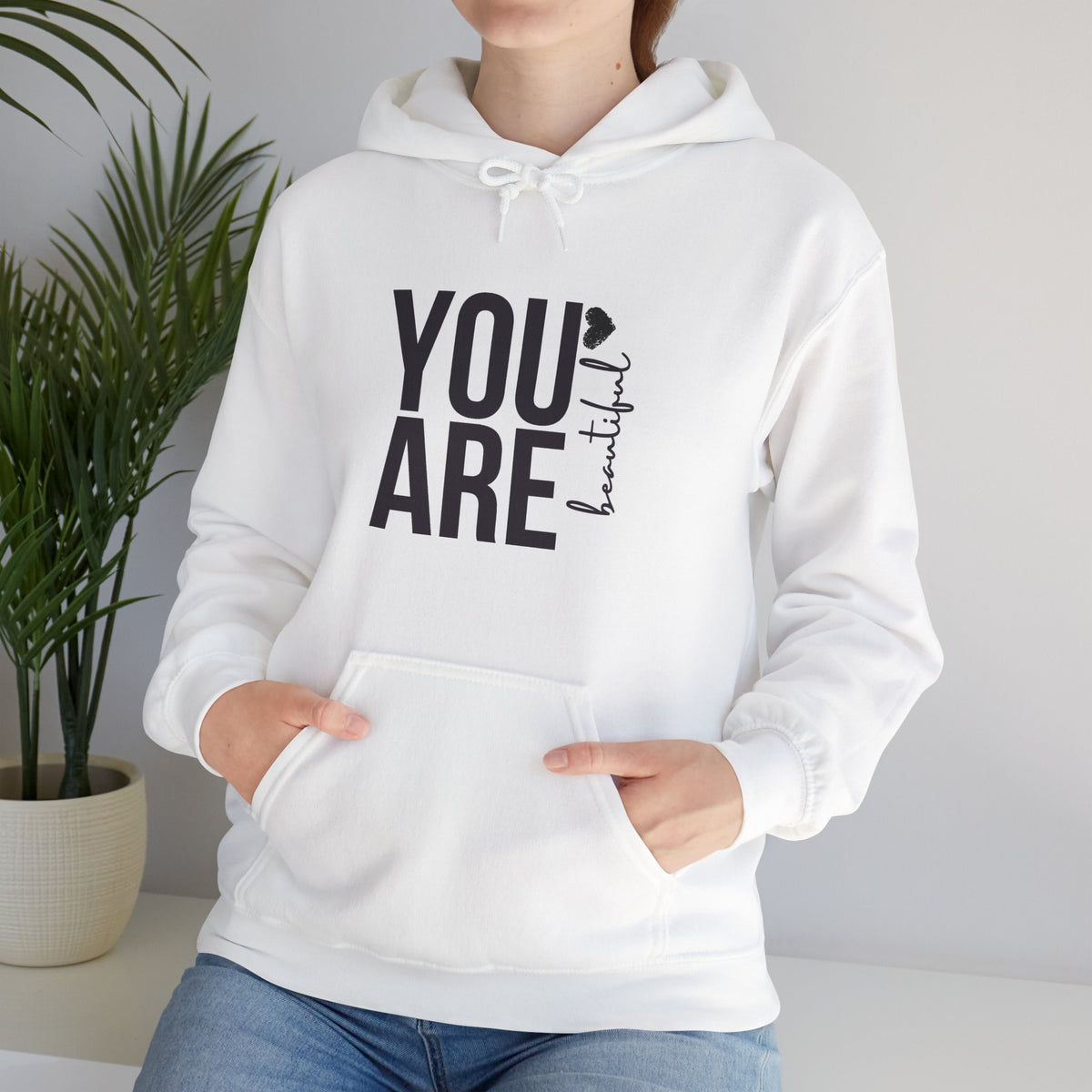 You Are Enough beautiful | Self Love Motivational Graphic Hoodie