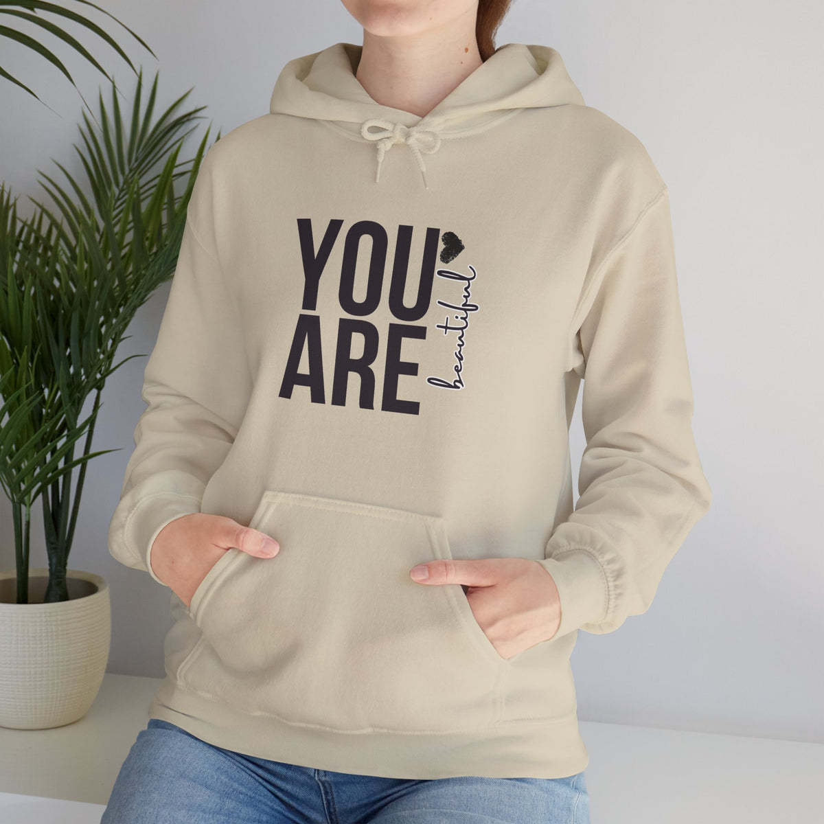 You Are Enough beautiful | Self Love Motivational Graphic Hoodie