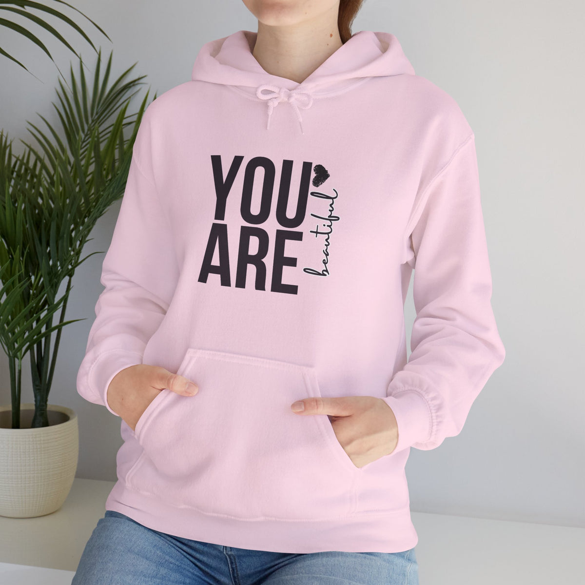 You Are Enough beautiful | Self Love Motivational Graphic Hoodie