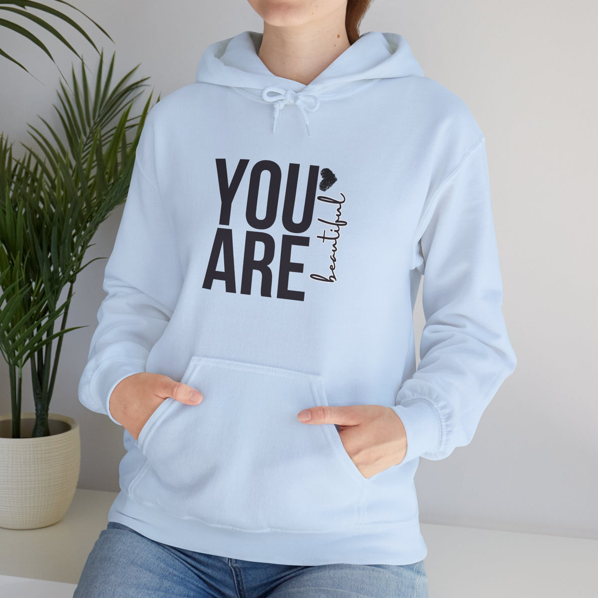 You Are Enough beautiful | Self Love Motivational Graphic Hoodie