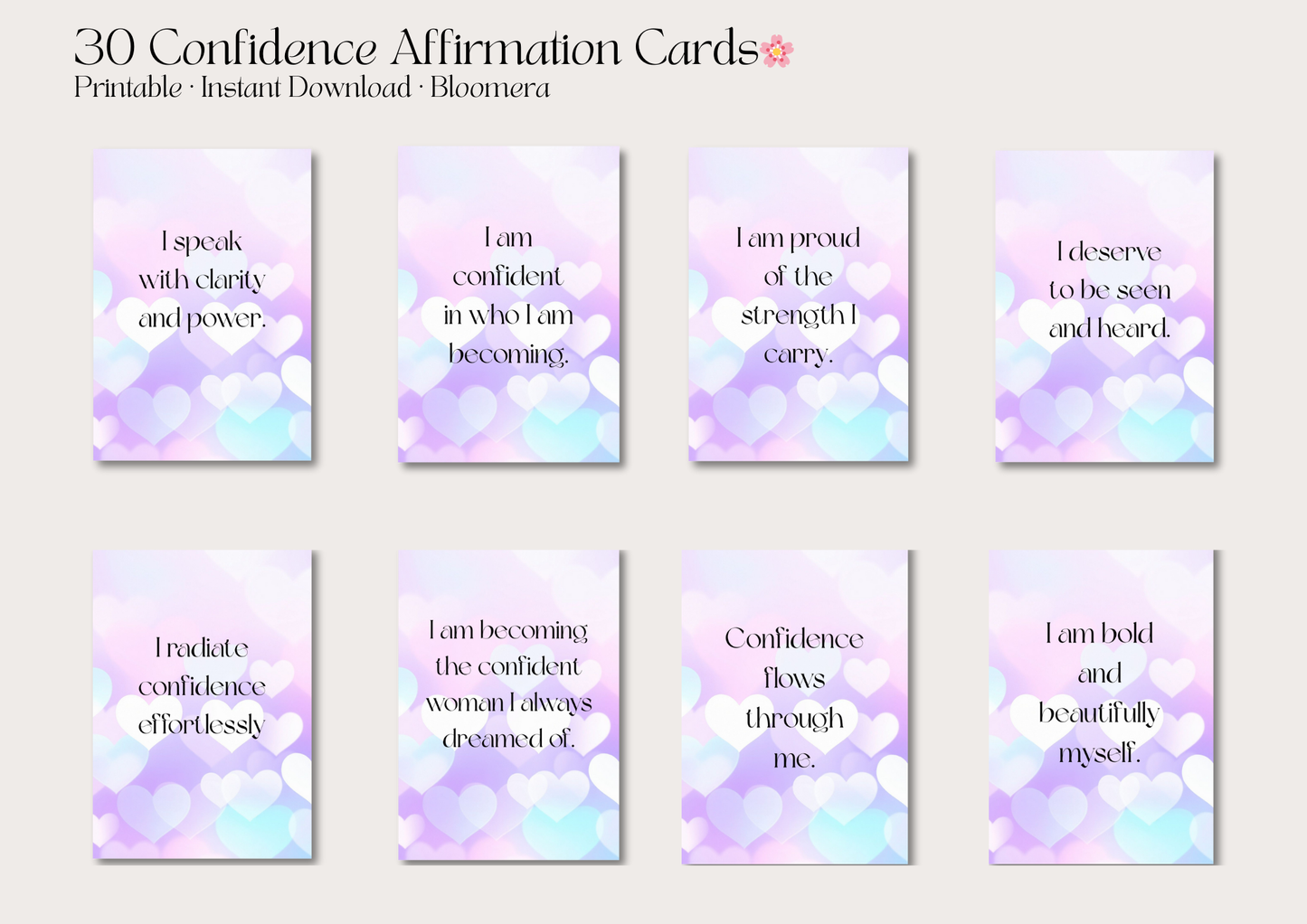 Bloomera Confidence Affirmation Deck