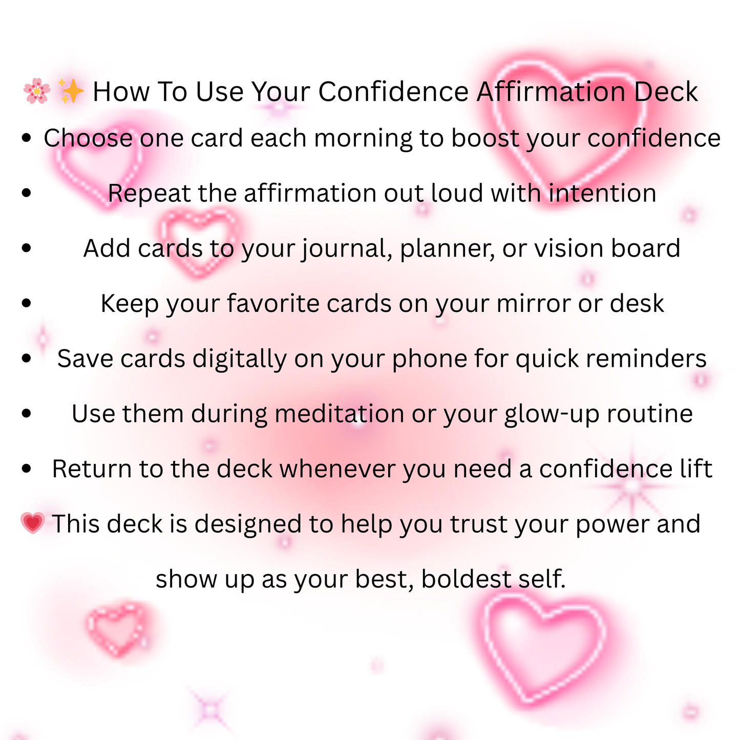 Bloomera Confidence Affirmation Deck