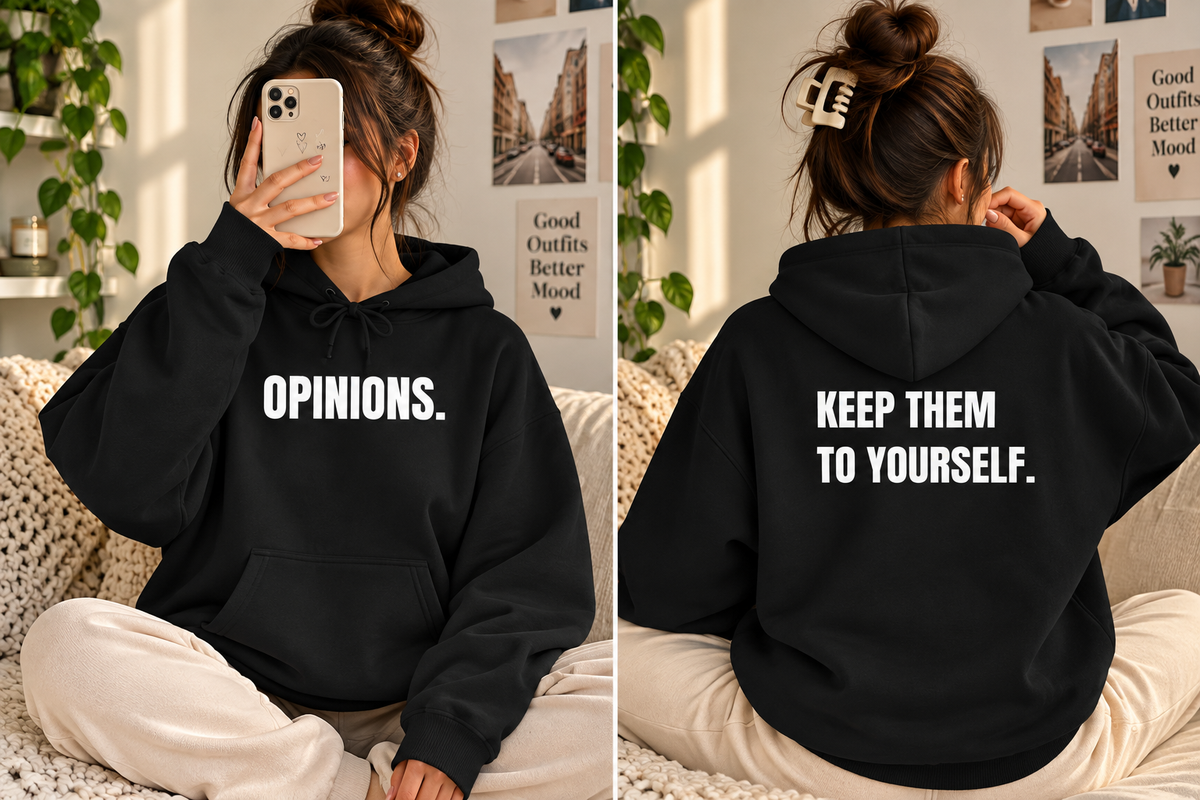 OPINIONS. Hoodie — Keep Them to Yourself.
