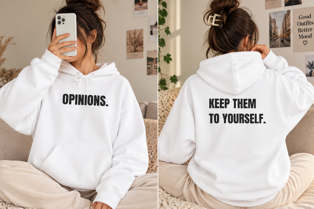 OPINIONS. Hoodie — Keep Them to Yourself.