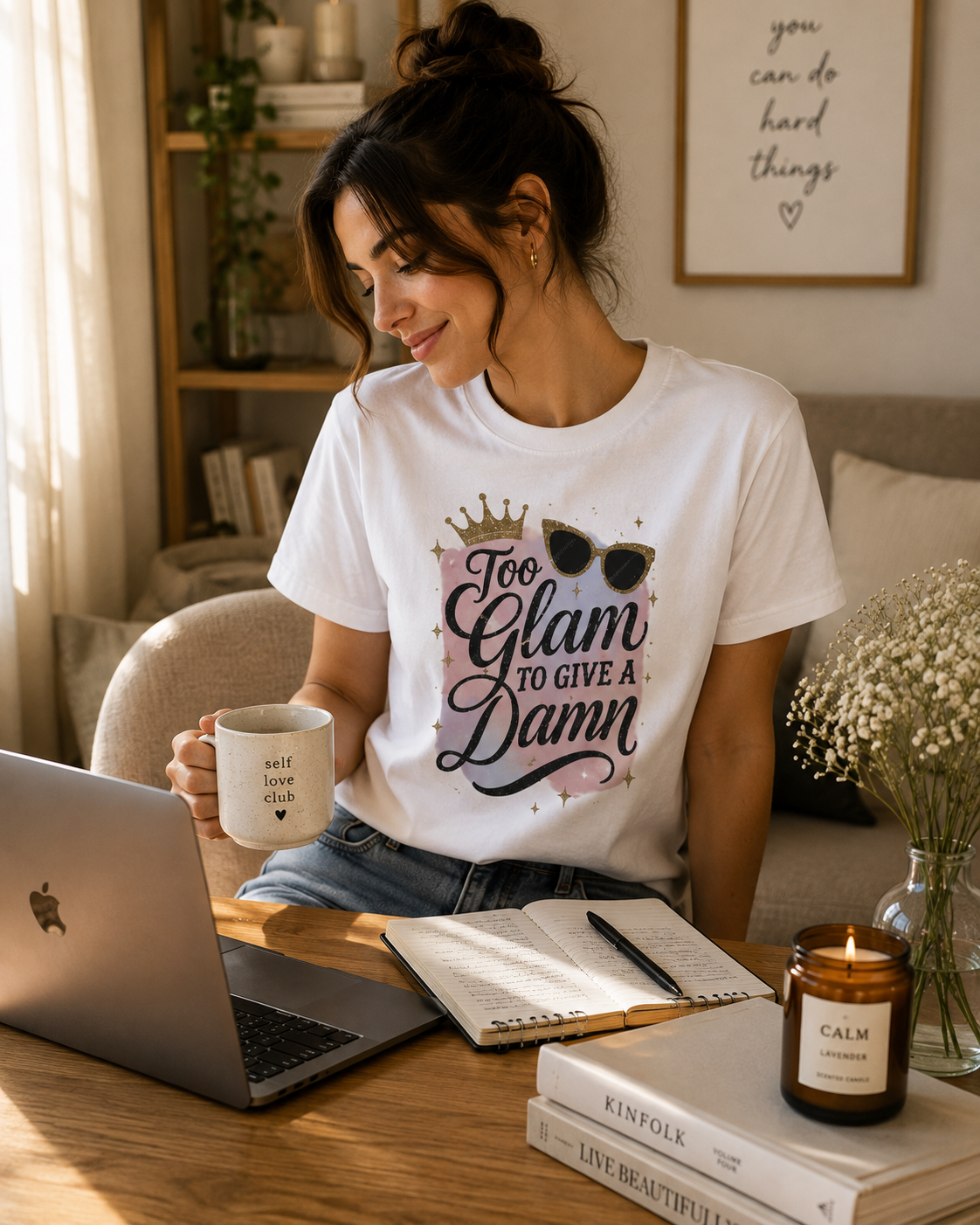 Too Glam To Give A Damn Tee 💅 | Bloomera Edition