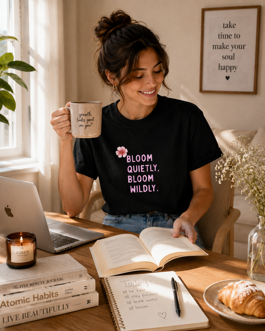 Bloom Quietly But Wildly 🌸 Tee
