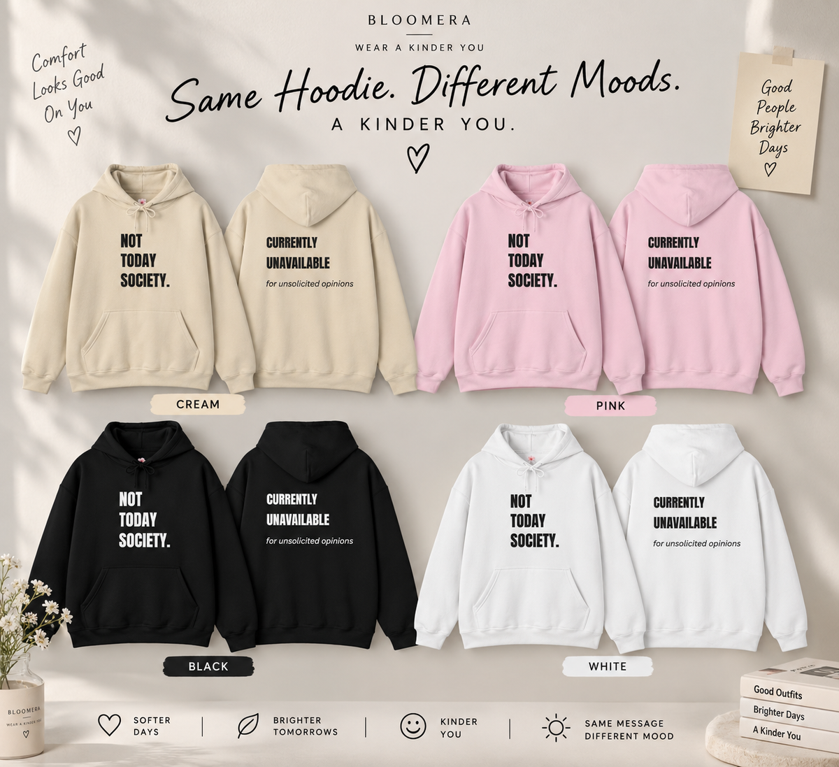 Not Today Society Hoodie | Currently Unavailable Graphic Oversized Hoodie