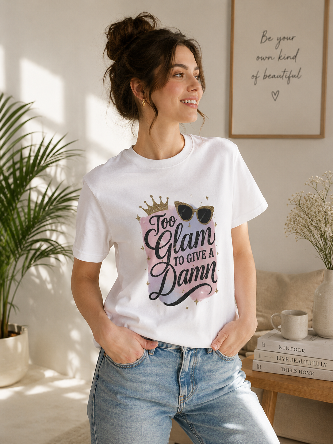 Too Glam To Give A Damn Tee 💅 | Bloomera Edition