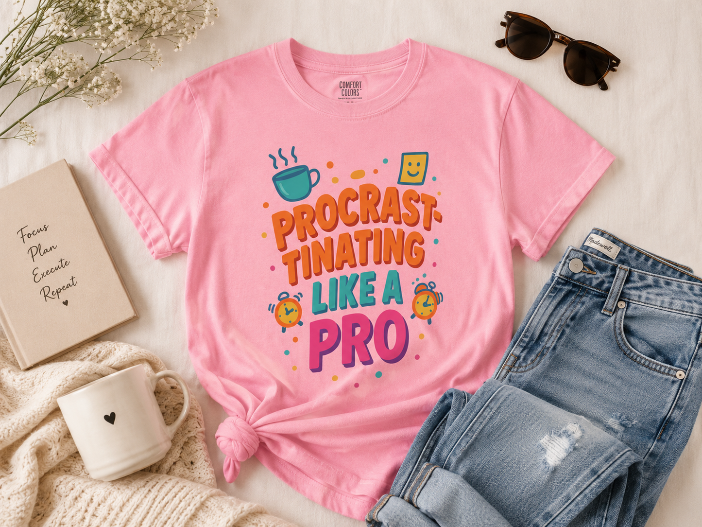 Procrastinating Like a Pro Tee ♥️ | Bloomera Edition