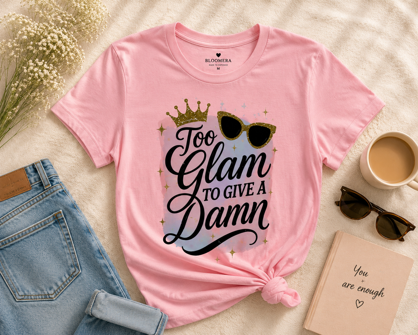 Too Glam To Give A Damn Tee 💅 | Bloomera Edition