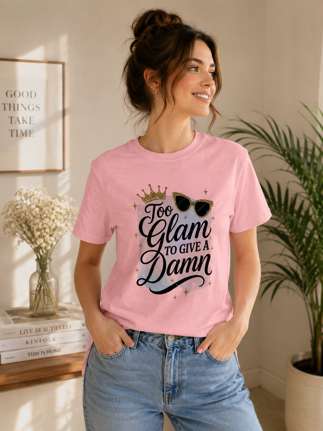 Too Glam To Give A Damn Tee 💅 | Bloomera Edition
