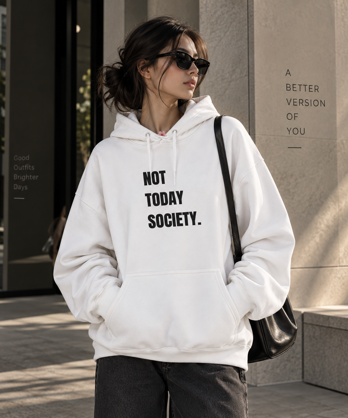 Not Today Society Hoodie | Currently Unavailable Graphic Oversized Hoodie