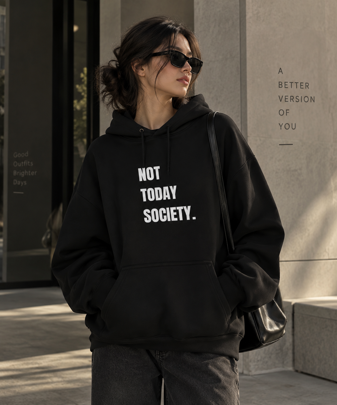 Not Today Society Hoodie | Currently Unavailable Graphic Oversized Hoodie